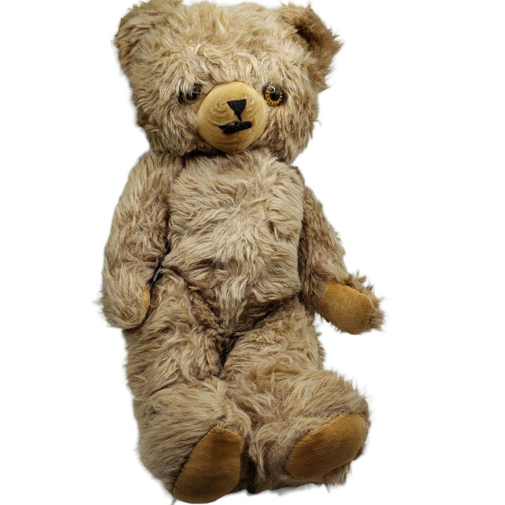 Vintage Knickerbocker Animals of Distinction Teddy Bear Starburst Eyes Beige